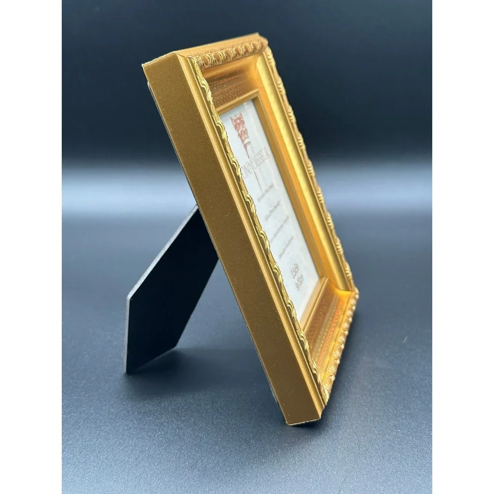 Connoisseur Gold Gilded Vintage Decorative Photo Frame 3.5x5 Tabletop USA